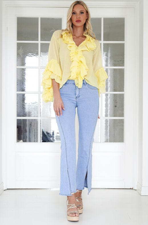 Mixed Brands - Ruffle Blouse 7144 - Yellow