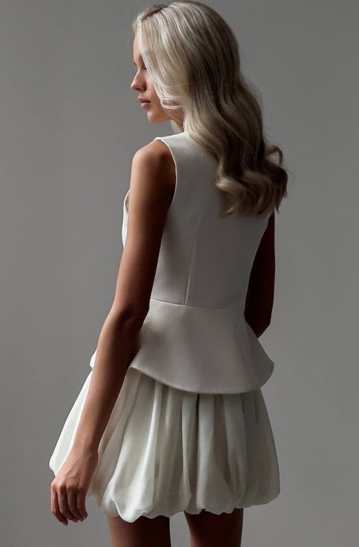 Mixed Brands - Ballon Skirt Short 2597 - White