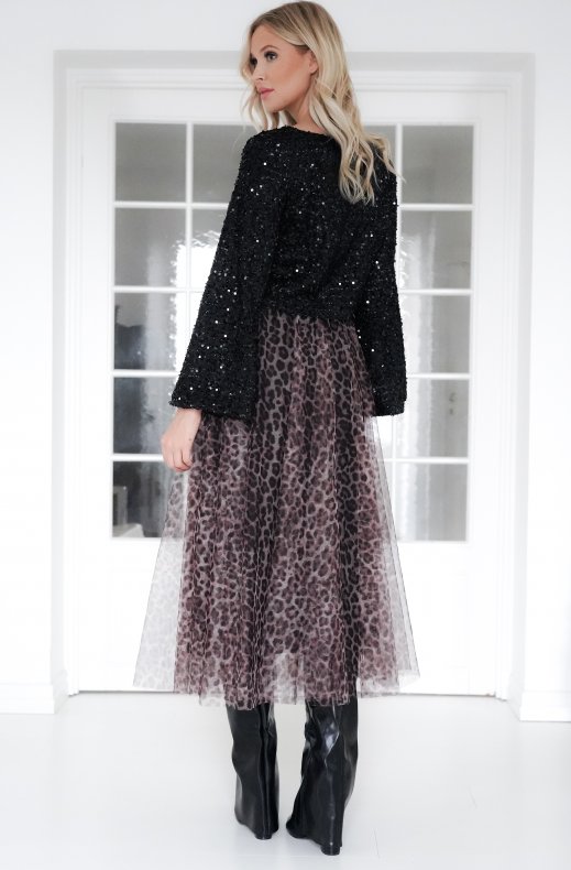 Mixed Brands - Glitter top long sleeves 1660 - Black