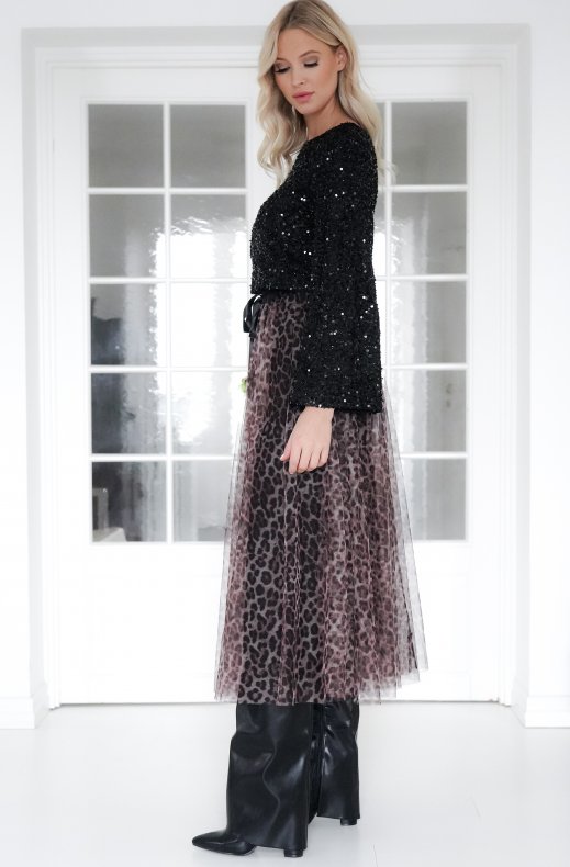 Mixed Brands - Glitter top long sleeves 1660 - Black