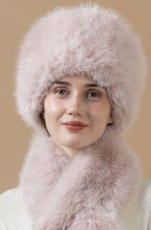 Mixed Brands - Fake fur Hat MZ05 - Pink