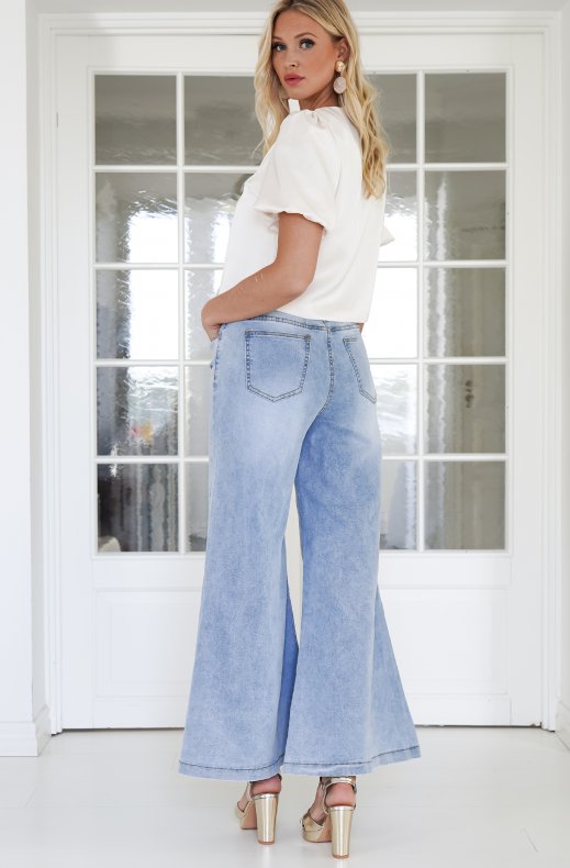 Mixed Brands - Top with puff sleeve 3194 - Beige