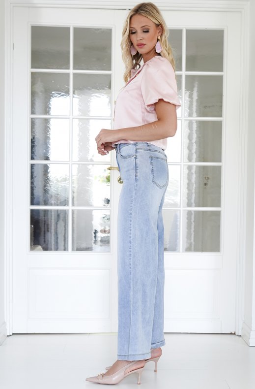 Mixed Brands - Top with puff sleeve 3194 - Pink