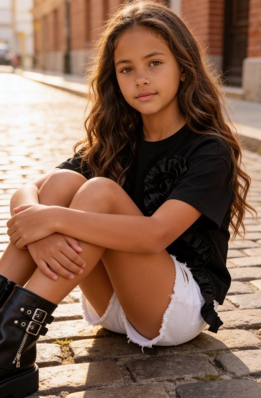 Mixed Brands - Kids Rock Ankle Boots 7625-11 - Black