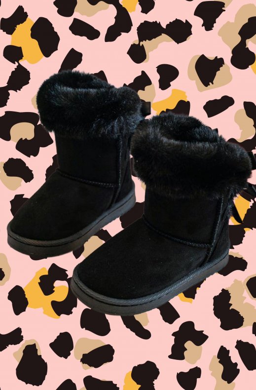 Mixed Brands Kids - Boot with Bowknit for kids 20231 - Black