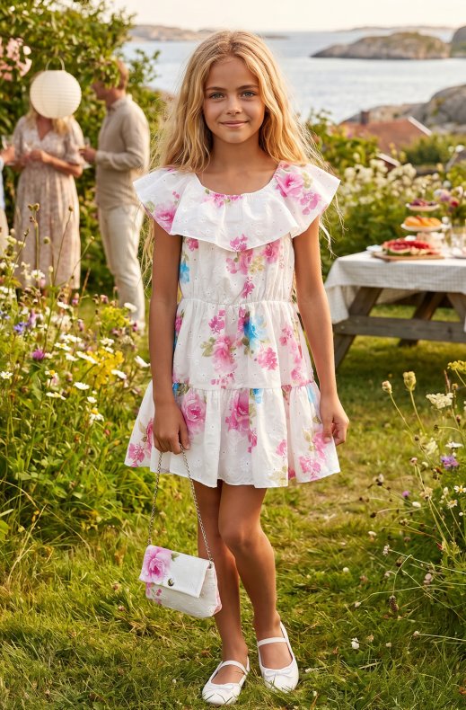 Mixed Brands - Dress with Bag 9526 - White