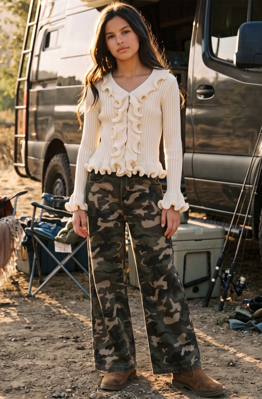 Mixed Brands - Camo pant C509 - Khaki