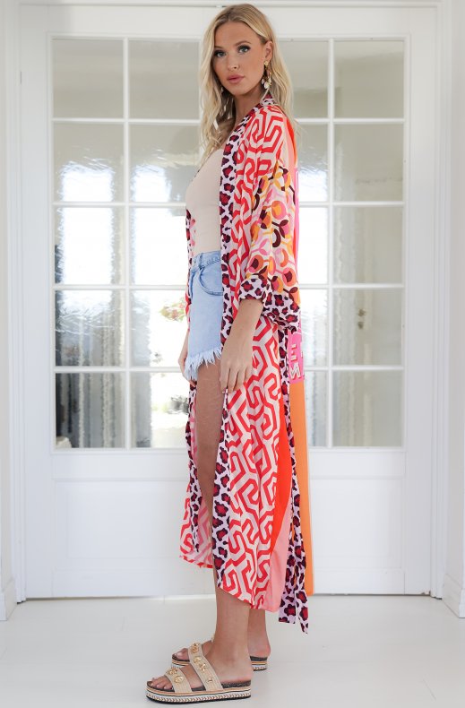 Mixed Brands - Must Kimono - Pink Orange White