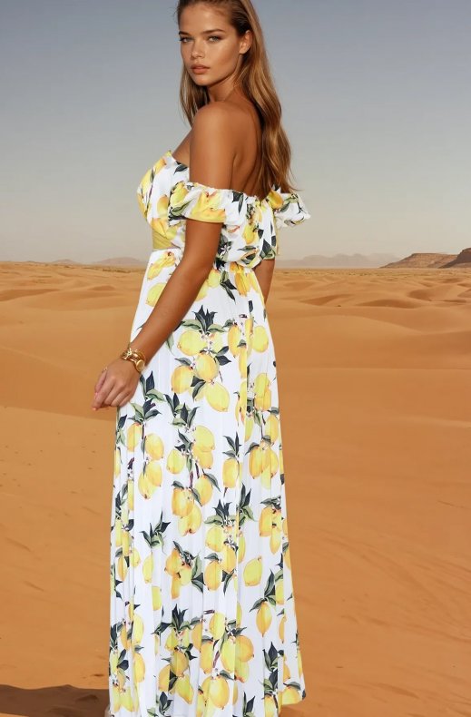 Mixed Brands - Set pant and top 10102 - Lemons White