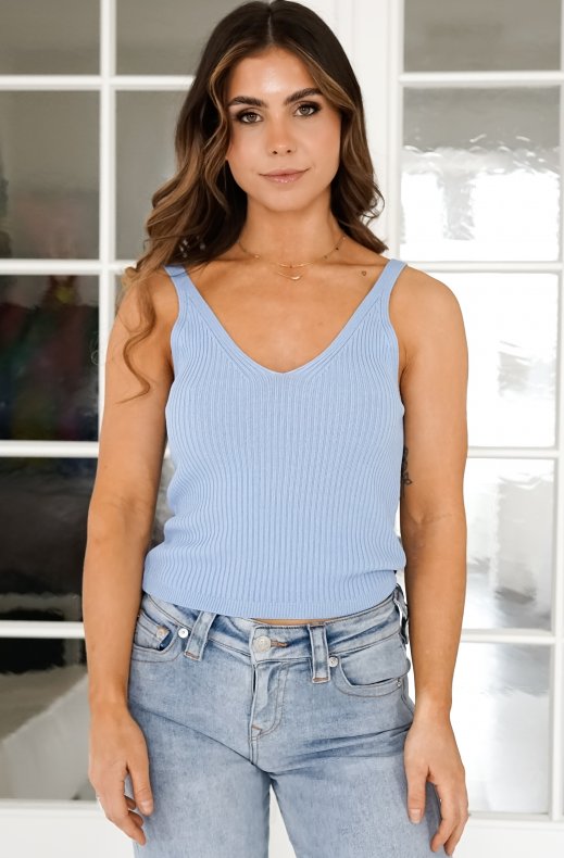 Mixed Brands - Lisa ribbed tank - Blue