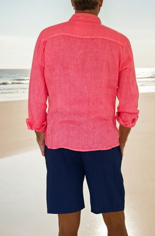 Mixed Brands - Linen shirt 3008 - Coral