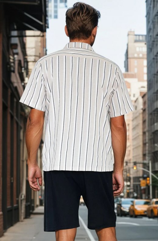 Mixed Brands - Mens Shirt Striped BG2 - Beige