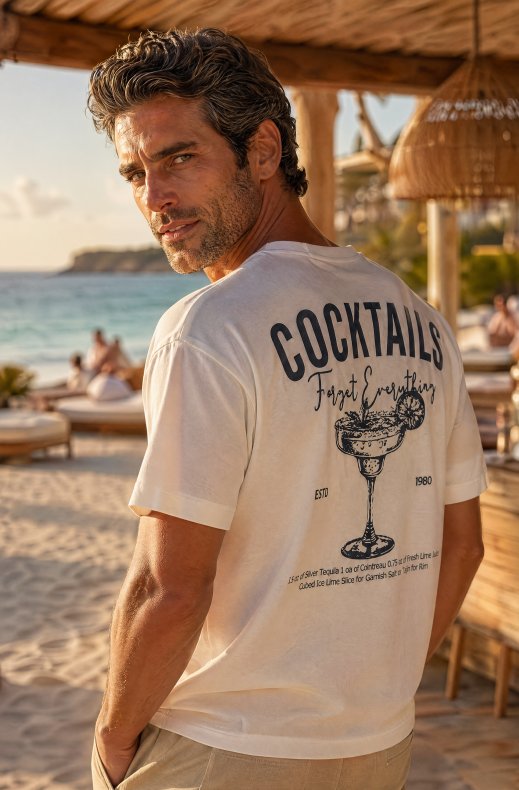 Mixed Brands - Cocktails Tshirt IMP7169 - White