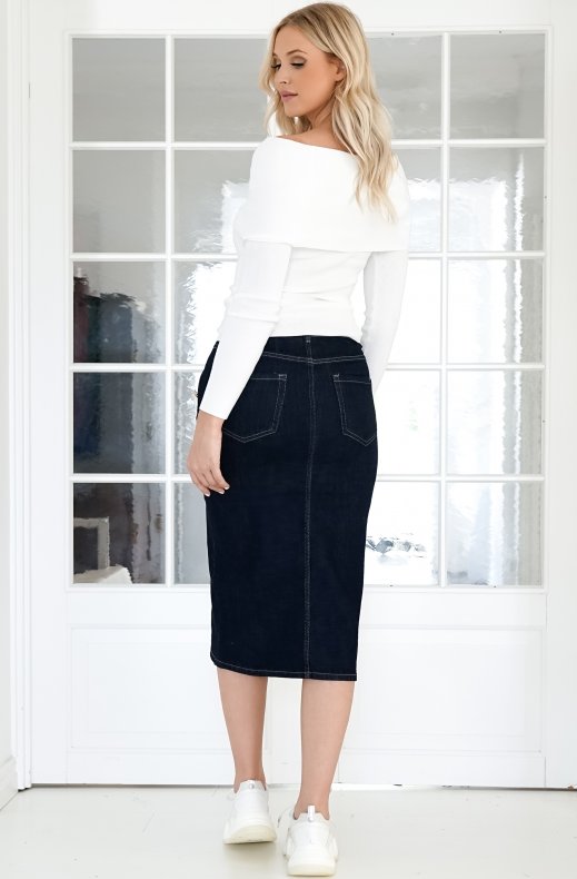 Mixed Brands - Skirt with Buttons - Denim