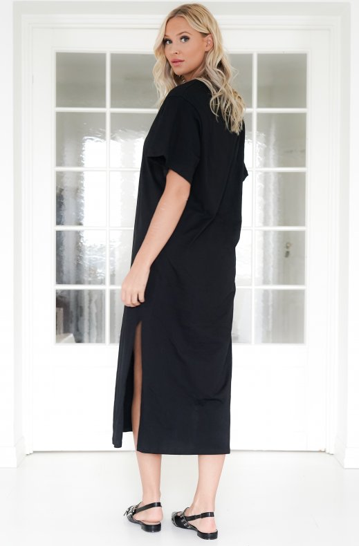 Mixed Brands - Tshirt dress larger sizes AR1597 - Black