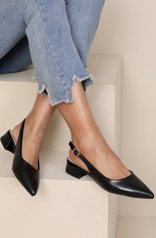 Mixed Brands - Pointy Toe Sling Back 1819 - Black