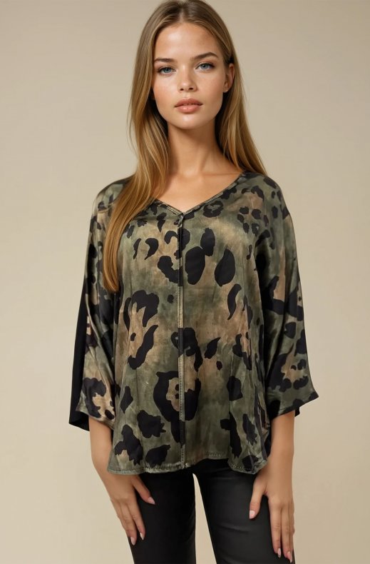 Mixed Brands - Polene Blouse 7889 - Khaki Leo