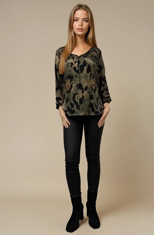 Mixed Brands - Polene Blouse 7889 - Khaki Leo