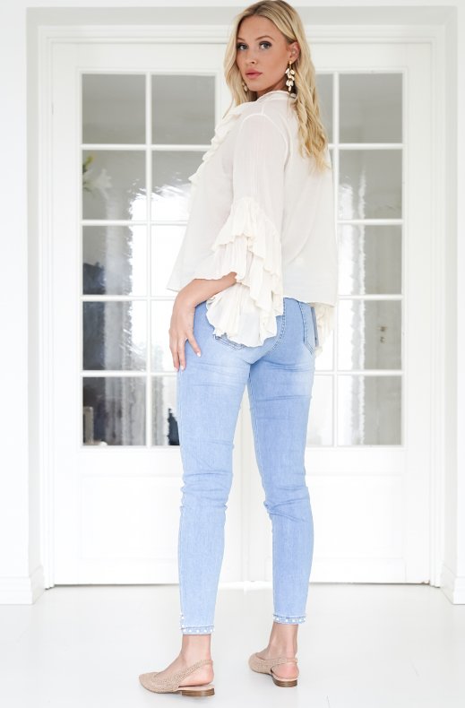 Mixed Brands - Ruffle Blouse 7144 - Ecru