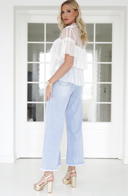 Mixed Brands - Ruffle Top 8186-3350 - White