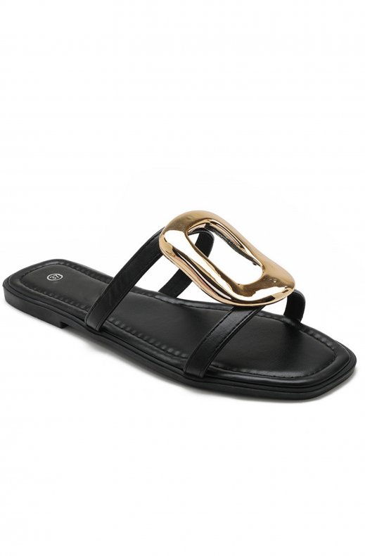 Mixed Brands - Sliders with buckle SS-283 - Black