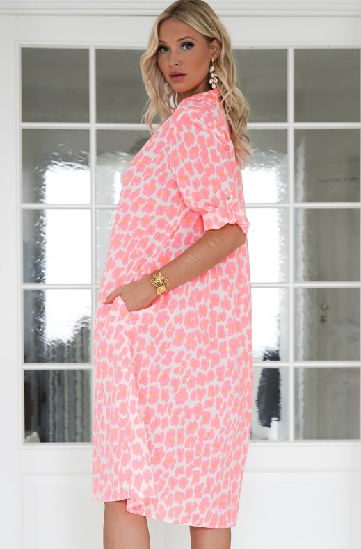 Mixed Brands - Shirt Dress Leo 83767 - Pink Flash