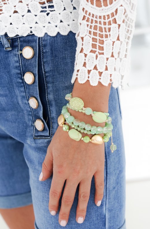 Mixed Brands - Shorts with buttons S172 - Blue