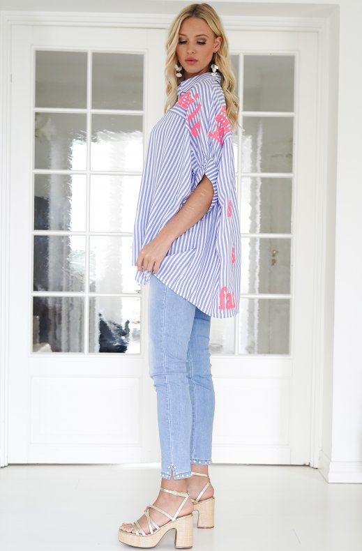 Mixed Brands - Silpa Top Words - Blue