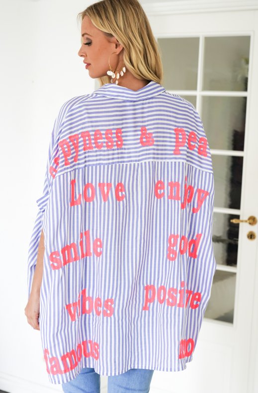 Mixed Brands - Silpa Top Words - Blue