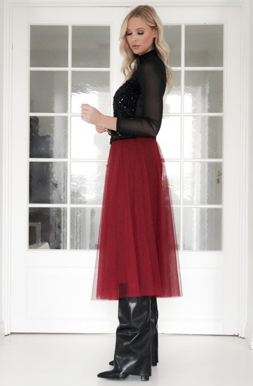 Mixed Brands - Tulle skirt Tulipa 0231 - Burgundy