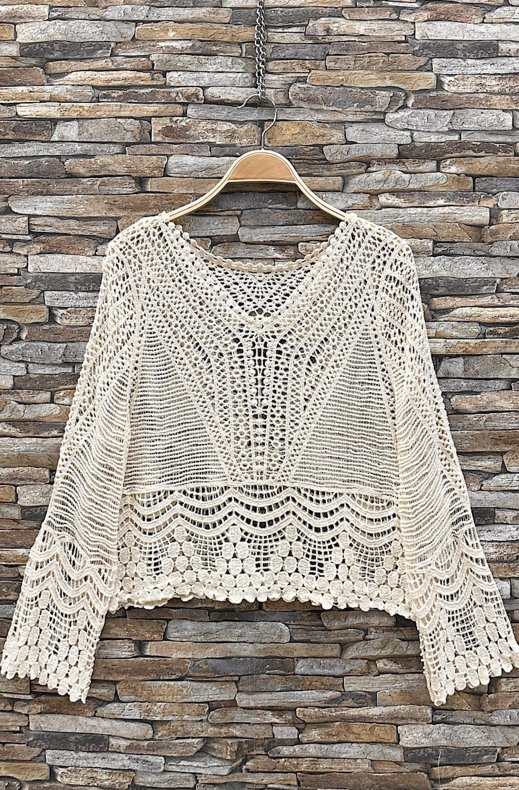Mixed Brands - Crochet top Toppa 71853 - Beige