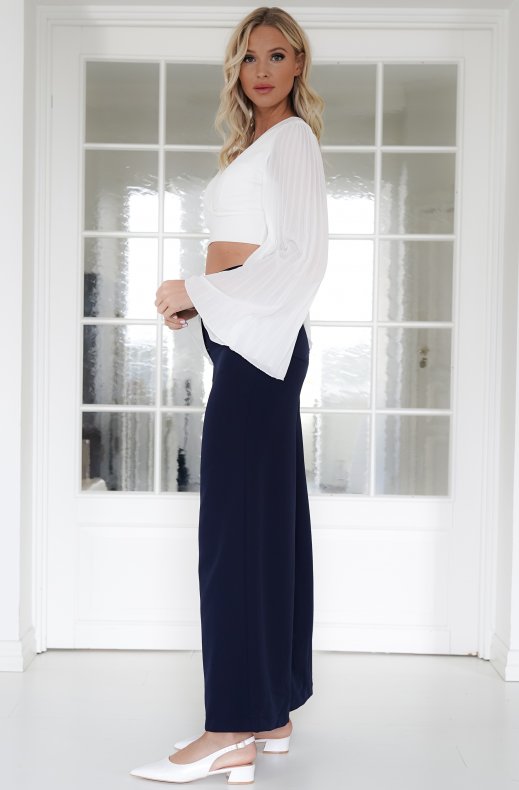 Mixed Brands - Top with chiffon sleeve 2468 - White