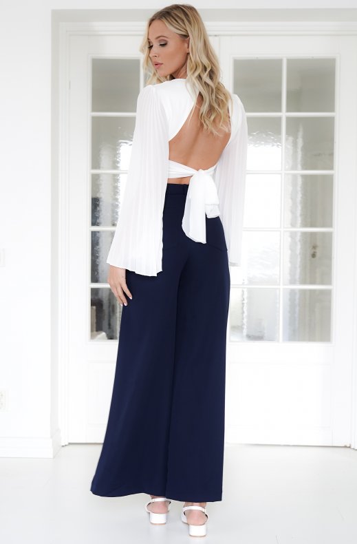 Mixed Brands - Top with chiffon sleeve 2468 - White