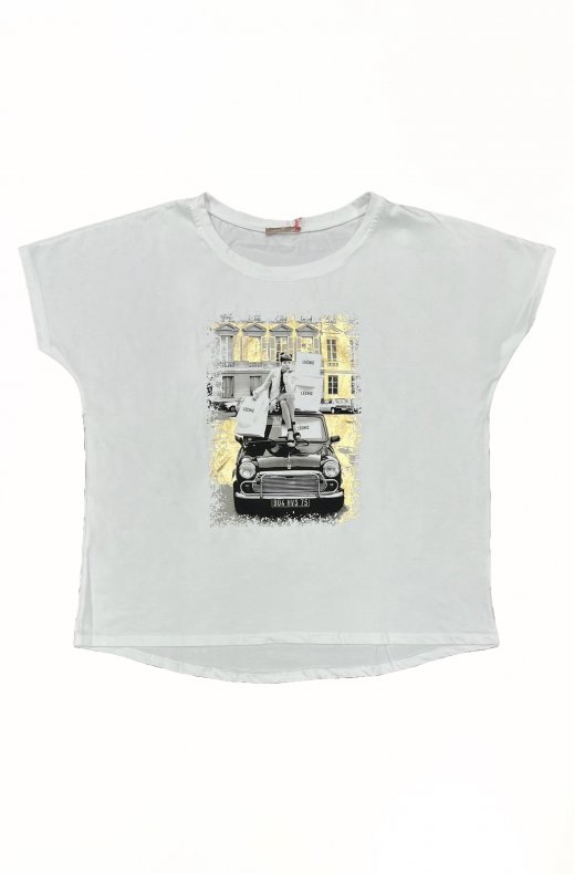 Mixed Brands - Tshirt car le chic 3659 - White