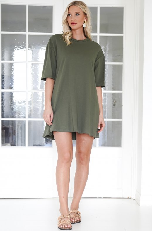 Mixed Brands - Tshirt Dress 2513 - Khaki