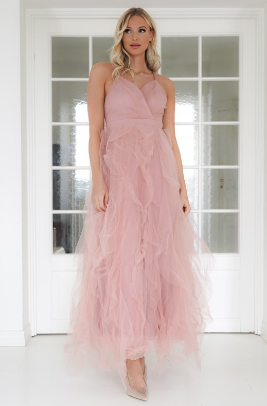 Mixed Dress - Tulle Maxi Dress 1870 - Pink