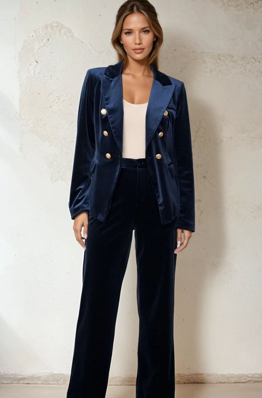 Mixed Brands - Velvet Pants 2501 - Navy