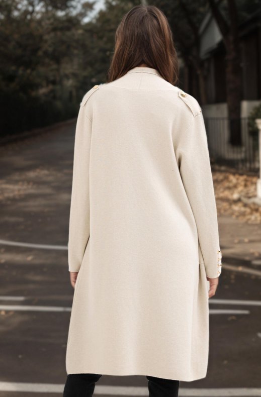 Mixed Brands - Coat with gold buttons YS9597 - Ivory