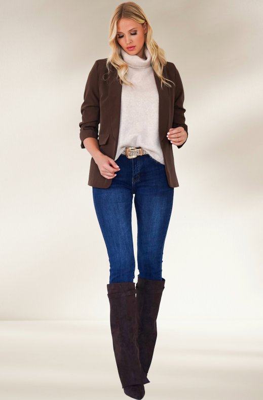 Mixed Brands - Emelie Blazer 22321 - Dark Brown