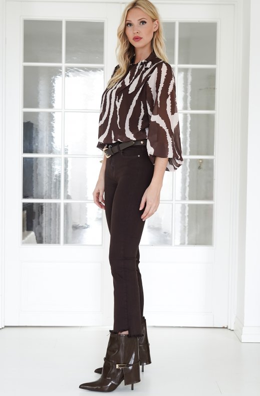 Mixed Brands - Aniella Blouse 8806 - Dark Brown