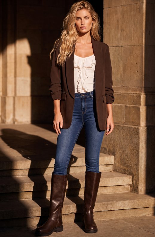 Mixed Brands - Emelie Blazer 22321 - Dark Brown