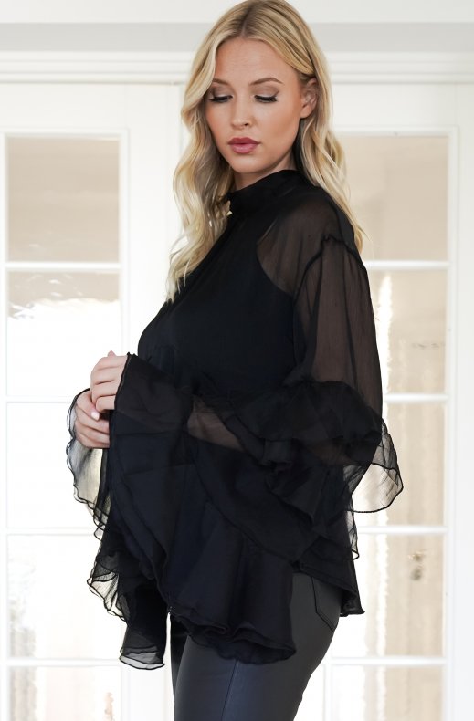 Mixed Brands Womens - Chiffong Blouse 10035 Black