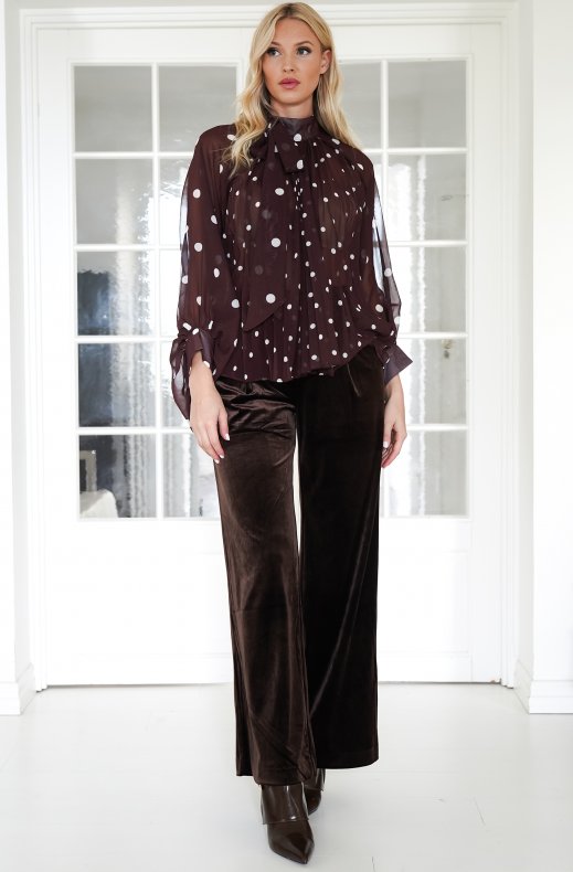 Mixed Brands - Dotted Blouse 2502 - Brown