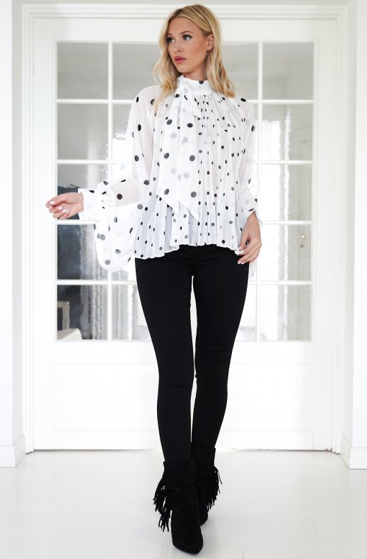 Mixed Brands - Dotted Blouse 2502 - White