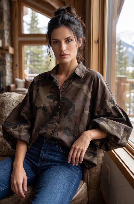 Mixed Brands - Camoshirt 38726 - Choco