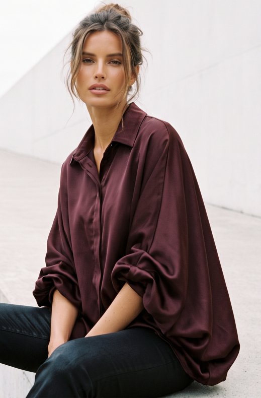 Mixed Brands - Blouse 38726RP - Aubergine