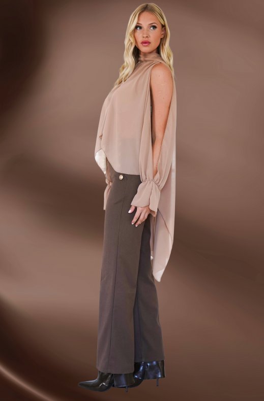 Mixed Brands - Chiffon Blouse 7250 - Camel