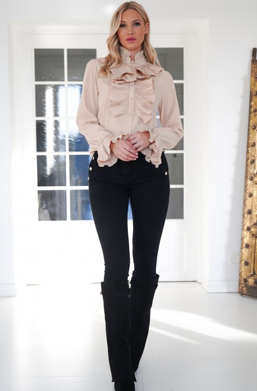 Mixed Brands - Ruffle Blouse 8497-2003 - Beige