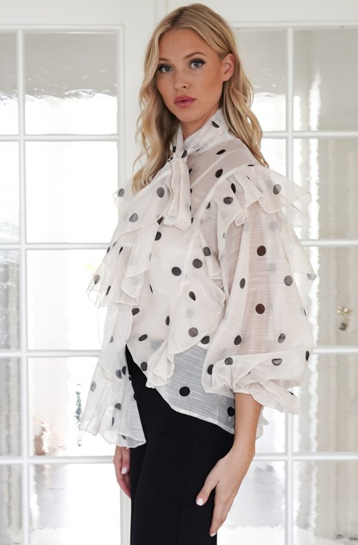 Mixed Brands - Dotted Blouse 7797 - Beige