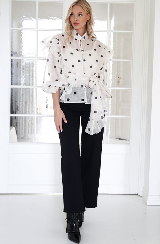 Mixed Brands - Dotted Blouse 7797 - Beige